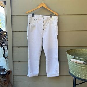 JCrew vintage straight jeans, white, size 32, nwt